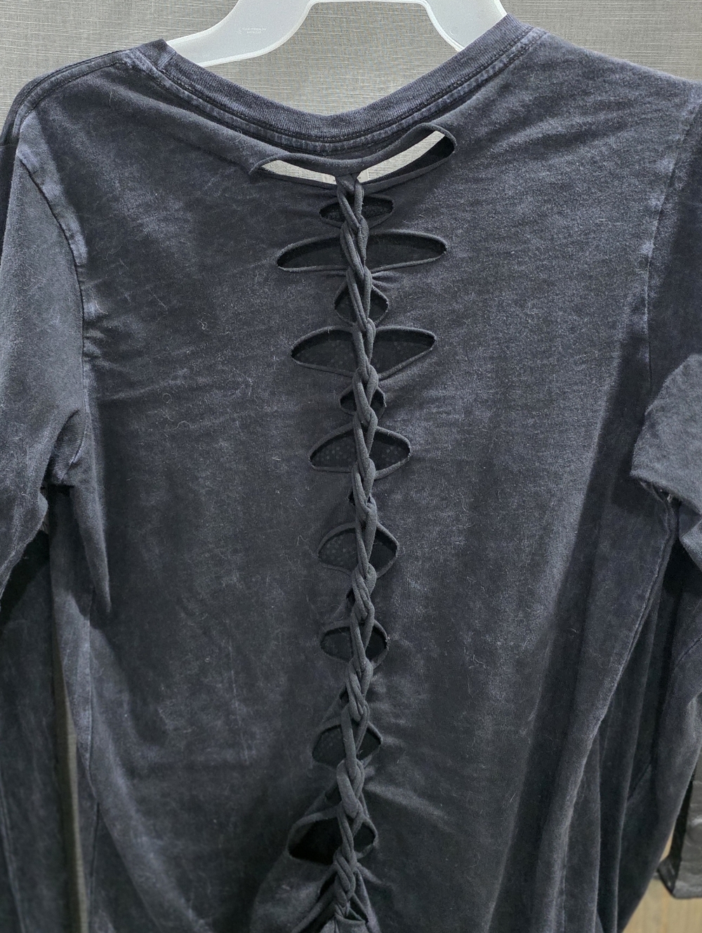 Affliction Women's Long Sleeve Black Grey Graphic Tee - Picture 3 of 3
